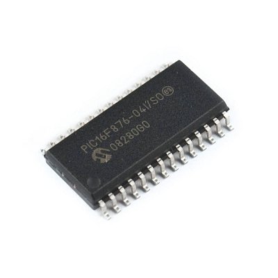 Mikrokontrolér PIC, paměť: 14kB, SRAM: 368B, EEPROM: 256B, SMD