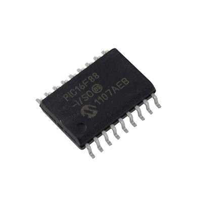 Mikrokontrolér PIC, paměť: 7,2kB, SRAM: 368B, EEPROM: 256B, SMD