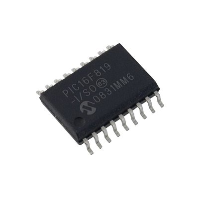 Mikrokontrolér PIC, paměť: 3,5kB, SRAM: 256B, EEPROM: 256B, SO18