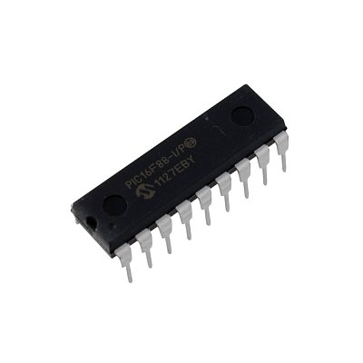 Mikrokontrolér PIC, paměť: 4kB, SRAM: 368B, EEPROM: 256B, THT