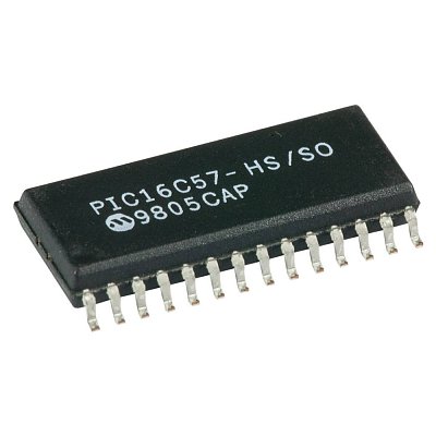 Mikrokontrolér PIC, paměť: 2kB, SRAM: 72B, SMD