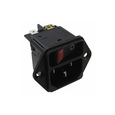 Konektor IEC C14, vidlice s podsvětleným vypínačem