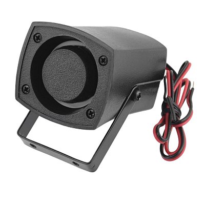 Sirénka, 24V, kolísavý tón, 105dB, 1,5 - 4,0kHz, drátové vývody, 44x39x56,5mm