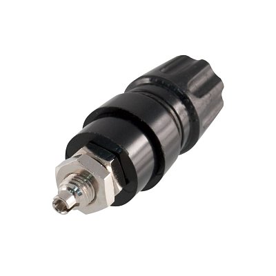 Zdířka do panelu; průměr 4mm; černá; 30V/63A AC; 60/63A DC