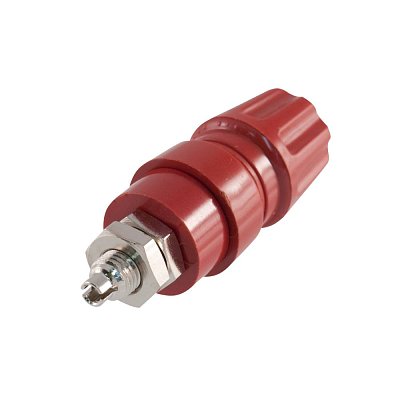 Zdířka do panelu; průměr 4mm; červená; 30V/63A AC; 60/63A DC