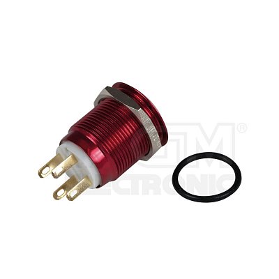 Antivandal spínač, nepodsvětlený, 2póly, OFF-(ON)/ON-(OFF), 5A/250V