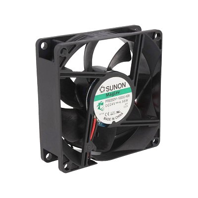 24V/180mA; 4,32W; 80x80x25mm; 4800 RPM; 44,7dB; VAPO MagLev