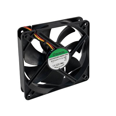 24V/84mA; 2W; 120x120x25mm; 2200 RPM; 34dB; kuličkové