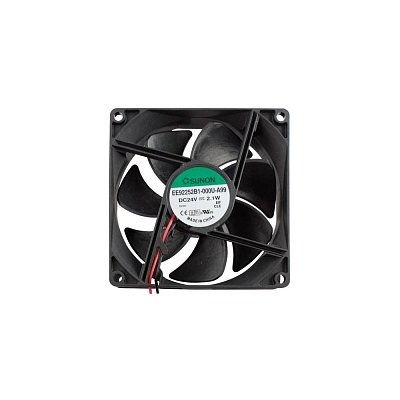 24V/87mA; 2,1W; 92x92x25mm; 3000 RPM; 34dB; kuličkové