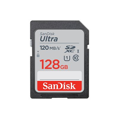 SanDisk Ultra 128GB SDXC Memory Card 120MB/s; UHS-I; Class 10; U3; V30