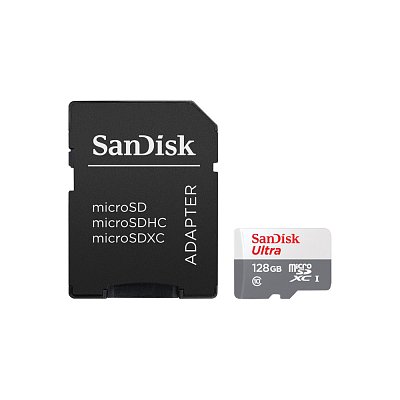 SanDisk Ultra microSDXC 128GB 100MB/s Class 10 UHS-I, s adaptérem