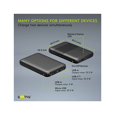 Powerbanka 5000mAh, LED displej