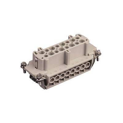 Konektor HDC; kontaktní vložka; zásuvka; DE; PIN: 16; 16+PE; 16A