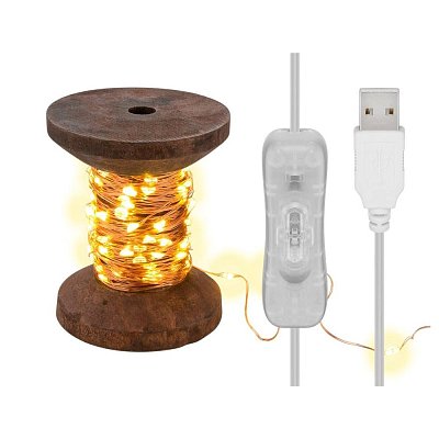 Vánoční řetěz se 100 LED diodami a USB napájením