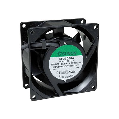 230V/90mA; 18W; 80x80x38mm; 2400 RPM; 32dB; kuličkové