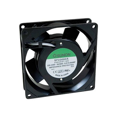 230V/70mA; 14,5W; 92x92x25mm; 2250 RPM; 36dB; kluzné