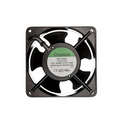 115V/110mA; 11W; 120x120x38mm; 2300 RPM; 39dB; kuličkové