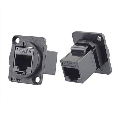 Konektor RJ45; 8 piny; 8 šířka; do panelu; zásuvka; CAT6