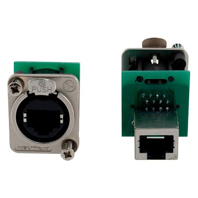 Konektor RJ45; 8 piny; 8 šířka; do panelu; zásuvka; stíněná