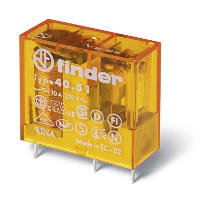 Elektromagnetické relé s AC cívkou 230V/10A