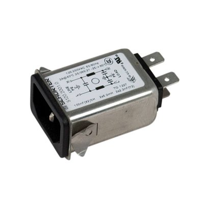 Konektor IEC C14, vidlice s filtrem 2A