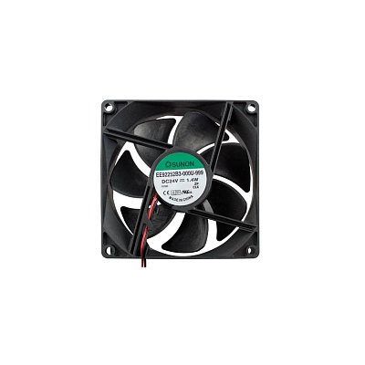 24V/57mA; 1,37W; 92x92x25mm; 2400 RPM; 28dB; kuličkové