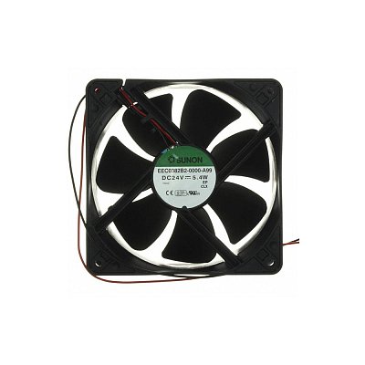 24V/224mA; 5,4W; 120x120x38mm; 2600 RPM; 44dB; kuličkové