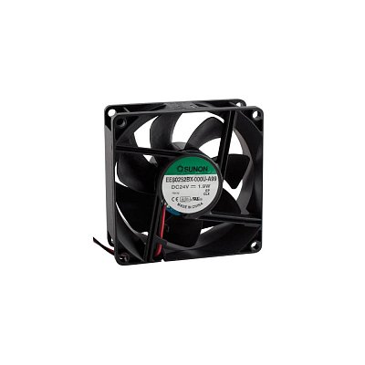 24V/80mA; 1,9W; 80x80x25mm; 3600 RPM; 38dB; kuličkové