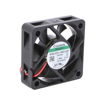 24V/51mA; 1,08W; 50x50x15mm; 6100 RPM; 33dB; VAPO MagLev