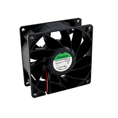 24V/510mA; 12,2W; 92x92x38mm; 4900 RPM; 57,6dB; kuličkové