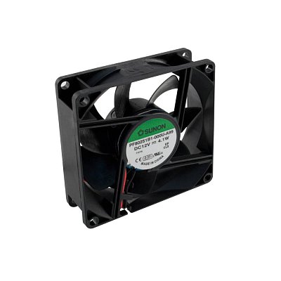 12V/341mA; 4,1W; 80x80x25mm; 4800 RPM; 47,5dB; kuličkové