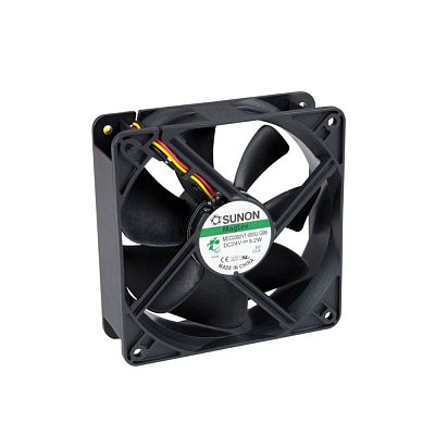 24V/383mA; 9,2W; 120x120x38mm; 3100 RPM; 48dB; VAPO MagLev