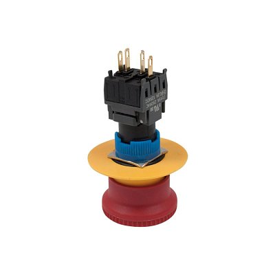 Stop tlačítko, nepodsvětlené, 2póly, OFF-ON/ON-OFF, 5A/250V