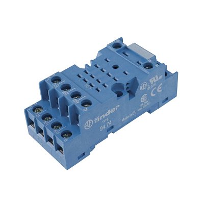 Patice se šroubovými vývody na DIN lištu pro relé FINDER  z řady 55.32 a 55.34.