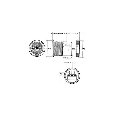 Sirénka, 12V, přerušovaný tón, 85dB, 3,6kHz, vývody na faston, 36,5x23,5mm  