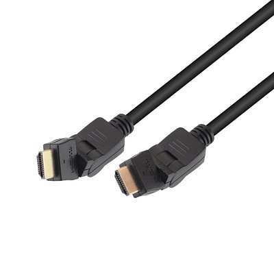 Propojovací kabel HDMI A 1,4 (M) - HDMI A 1,4 (M) úhlový 360°, 2m