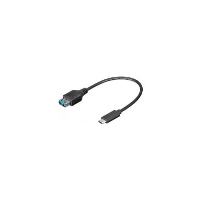 Propojovací kabel USB C 3.1 (M) - USB A 3.0 (F), 0.2m