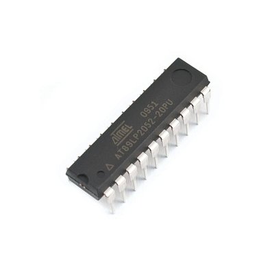Mikrokontrolér 8051, flash: 2kB, SRAM: 256B, rozhraní: SPI, UART, THT
