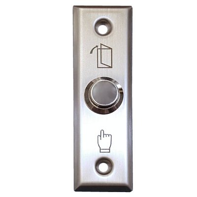 Odchodové tlačítko s NO kontakty z nerezové oceli, Rozměry: 90x27x24 mm (výška x šířka x hloubka)