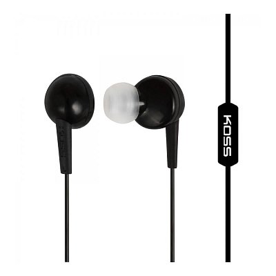 Stereo sluchátka do uší "pecky", 3,5mm jack, černé.