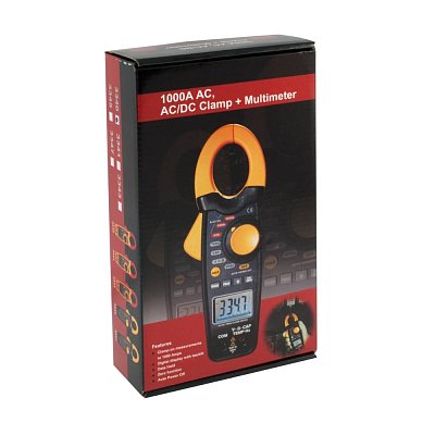 Klešťový multimetr, max 600V AC/DC, 1000A AC, 20MOhm