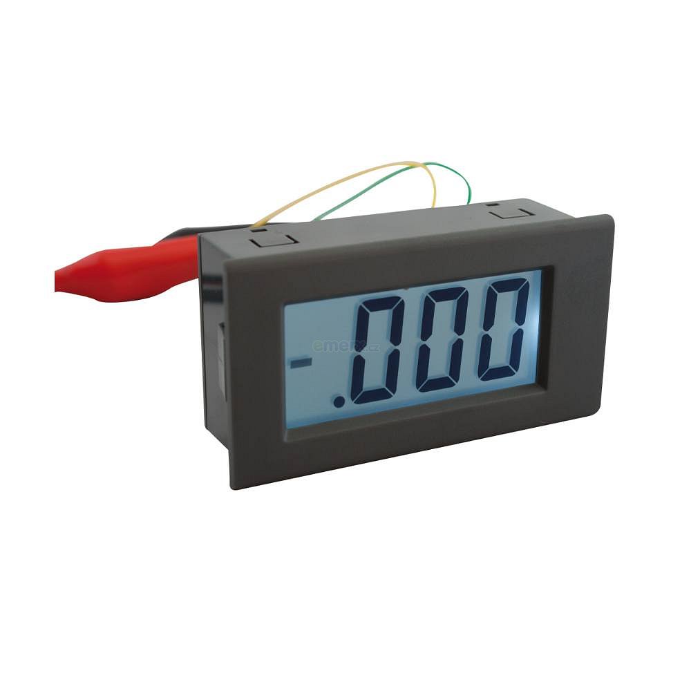 Digitální panelový ampérmetr 0-10A, 80 x 42,5mm, výřez 75 x 40mm