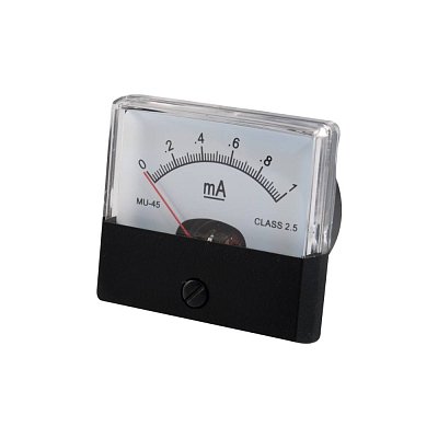 Analogový panelový ampérmetr 0-1mA