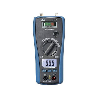 Satelitní vyhledávač a multimetr s funkcí HOLD, automatická volba rozsahu