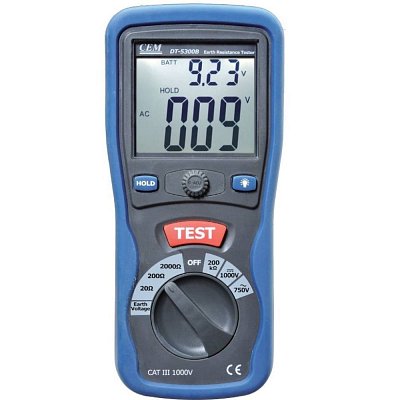 Digitální měřič zemního odporu CAT III/1000V 2000Ohm, mult. 750V AC, 1000V DC, 200kOhm
