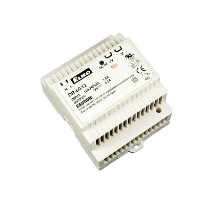 Spínaný zdroj na DIN lištu 54W, 12V/4,5A DC