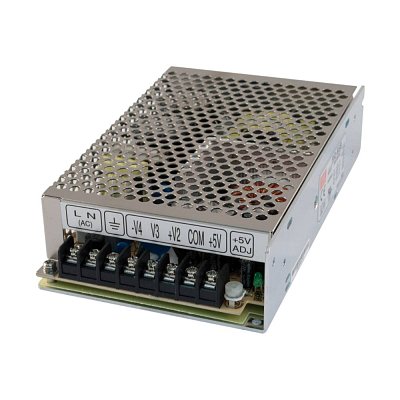 Spínaný zdroj pro vestavbu krytý 80,7W, 4 výstupy, 5V/7A DC, 12V/3,1A DC, -5V/0,5A DC, -12V/0,5A DC