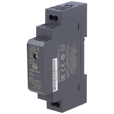 DC/DC měnič na DIN lištu 15W, 18..75V -> 5V/3A