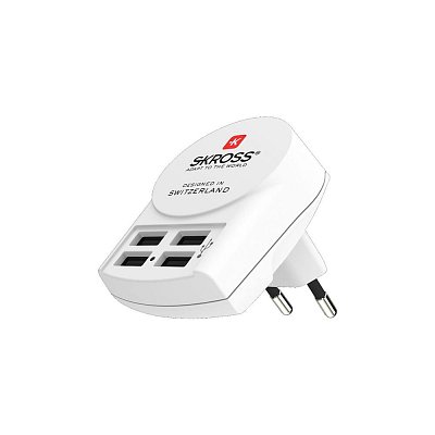 Napájecí síťový adaptér, 4 x USB-A, 5V/2400mA, 3 x 5V/1000mA, max. 4800mA celkově