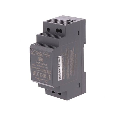 DC/DC měnič na DIN lištu 30W, 18..75V -> 24V/1,25A